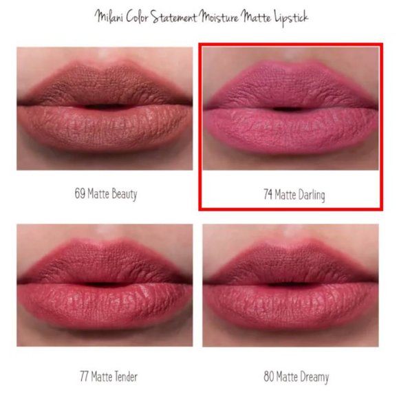Milani Cosmetics Color Statement Lipstick in 74 Matte Darling - Picture 2 of 6